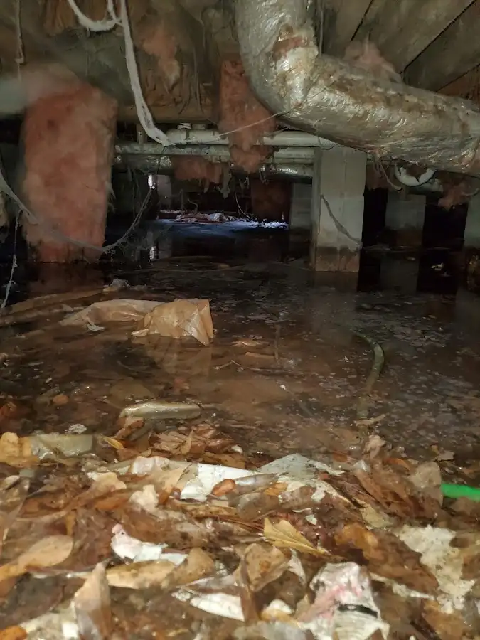 Crawl space flood assessment for Commercial Water Damage Restoration in Natchitoches